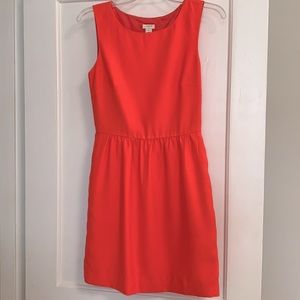 Jcrew coral silk dress